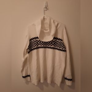 Reitmans black & white cowl neck sweater